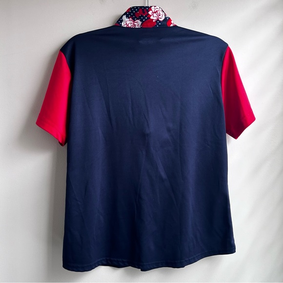 Monterey Club Patriotic Polo, Women's Large, Dry Swing, Quarter Zip, Golf - Picture 4 of 8